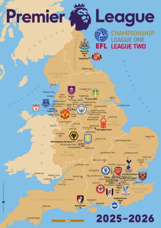 Mapa anglického fotbalu 2025/2026